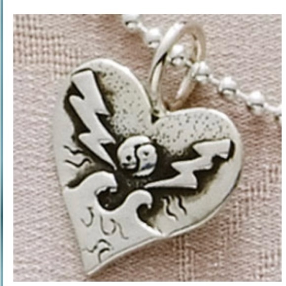 Sterling Silver Ross LewAllen Ocean Motion Heart Pendant - Picture 6 of 6